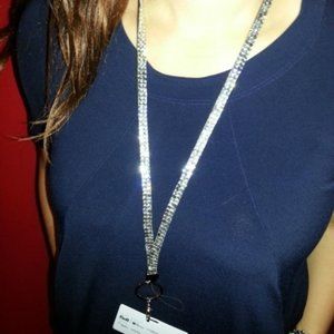 GOLD RHINESTONE CRYSTAL LANYARDS